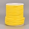 Hollow Pipe PVC Tubular Synthetic Rubber Cord, Wrapped Around White Plastic Spool, Gold, 4mm, Hole: 2mm, about 16.4 yards(15m)/roll