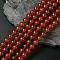 Gemstone Beads Strands, Natural Carnelian, Dyed, Round, 8mm, Hole: 1mm, about 49pcs/strand, 15~16 inch