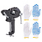1Pc Cast Steel Table Bench Vise, Portable Bench Clamp, 360 Degree Swivel Base Clamps Fixed Tool, with 2Pairs Non-Slip Cotton Gloves , Mixed Color, 20.9~23.5x13.5~15.1x0.3~6.4cm