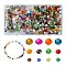 1000Pcs 3 Styles Glass Rondelle Beads, Faceted, Colorful, 4~8mm