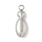 304 Stainless Steel Initial Pendants, Ion Plating(IP), Stainless Steel Color, Letter I, 16~18x6~18x3mm, Hole: 1.8mm
