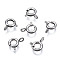 Tarnish Resistant 304 Stainless Steel Spring Ring Clasps, Ring, Stainless Steel Color, 9.5x7.5x1.5mm, Hole: 1.6mm
