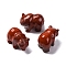 Natural Red Jasper Display Decorations, Home Decoration Supplies, Polar Bear, 34~36x48~50x26~28mm