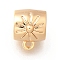 Brass Tube Bails, Sun, Real 18K Gold Plated, 10.5x8x9mm, Hole: 1.2mm