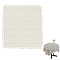 Polyester Tablecloths, Square with Flower Pattern, Beige, 840~850x840~850x1.5mm