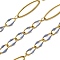 304 Stainless Steel Enamel Link Chains, Soldered, with Spool, Ion Plating(IP), Slate Blue, 20x6x1mm