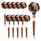 ABS Plastic Ball-Point Pen, Stainless Steel Beadable Pen, with Pom Pom Ball, for DIY Personalized Pen, Sienna, 170~175x11.5~51mm