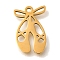 201 Stainless Steel Pendants, Dance Shoes Charms, Golden, 15x9.5x1mm, Hole: 1.2mm
