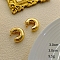 Half Round Alloy Stud Earrings, Half Hoop Earrings, Golden, 30x30mm