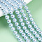 Baking Paint Pearlized Glass Pearl Bead Strands, Round, Light Sky Blue, 5mm, Hole: 0.6mm, about 79~80pcs/strand, 15.94~16.14 inch(40.5~41cm)