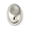 Brass Beads, Cadmium Free & Lead Free, Oval, Platinum, 32x21.5x10mm, Hole: 4.5x2.8mm