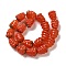Handmade Lampwork Beads Strands, Grape, Orange Red, 17x12~13x12~13mm, Hole: 1.2~1.4mm, about 20pcs/strand, 13.39''(34cm)