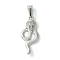 Non-Tarnish 304 Stainless Steel Pendants, Snake Charms, Stainless Steel Color, 29x13x5.5mm, Hole: 7x3.5mm