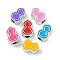 CCB Plastic European Beads, Large Hole Beads, with Enamel, Gourd, Mixed Color, 12.5x9x6.5mm, Hole: 4mm