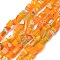 Handmade Millefiori Lampwork Beads Strands, Nuggets, Dark Orange, 2~7x4~7x3~6mm, Hole: 1mm, 33.86''(86cm)