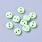 Nylon Tiny Button, Micro Buttons, Sewing Buttons, 2-Hole, Pale Green, 4.5x1.5mm, Hole: 0.8mm