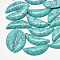 Synthetic Turquoise Cabochons, Dyed, Moon, Medium Turquoise, 9.5x5x2.5mm