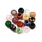 Natural & Synthetic Mixed Gemstone European Beads, Large Hole Beads, Rondelle, Mixed Dyed and Undyed, 10~10.5x7.5~9mm, Hole: 5mm