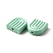 Food Grade Eco-Friendly Silicone Beads, Rainbow, Aquamarine, 19.5x17x6mm, Hole: 2mm