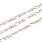 Two Tone 304 Stainless Steel Figaro Chains, Ion Plating(IP), Soldered, with Spool, Golden & Stainless Steel Color, 2.5~4.5x2~2.5x1mm