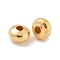 Brass Beads, Rondelle, Real 18K Gold Plated, 10x6.5mm, Hole: 3mm
