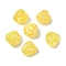 Handmade Lampwork Beads Strands, Shell Shapes, Yellow, 17x18x9~10mm, Hole: 1.2mm, about 22pcs/strand, 16.14''(41cm)