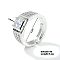 Fashionable Unisex Brass Micro Pave Clear Cubic Zirconia Solitaire Ring, Adjustable Rings, Platinum, Inner Diameter: 18mm