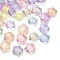 Transparent Glass Beads, Star, Mixed Color, 15~17x16~17.5x8mm, Hole: 1.2mm, 400pcs/1000g