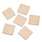 Unfinished Beech Wood Sheets, Blank Square, Moccasin, 59.5~60x59~60x6mm
