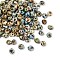 Picasso Glass Seed Beads, Round Hole, Teardrop, Tan, 5x4.5x4mm, Hole: 1.4mm, 120pcs/set