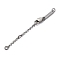 304 Stainless Steel Chain Extender, with 201 Stainless Steel Chain, Stainless Steel Color, 62mm