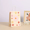 Rectangle with Sunflower Pattern Paper Gift Bags, Decorated Candy Tote for Birthday, Wedding, Bisque, 14.8x8x20.8cm
