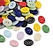 2-Hole Porcelain Buttons, Oval, Mixed Color, 20x15x3mm, Hole: 2mm