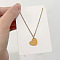Stainless Steel Pendant Necklaces, Real 18K Gold Plated, Heart, 17.72 inch(45cm)