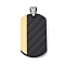 304 Stainless Steel Pendants, with Carbon Fiber, Ion Plating(IP), Rectangle Charms, Golden, 42x24x4.5mm, Hole: 7.5x8mm