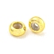 Brass Beads, with Silicone, Rondelle, Real 18K Gold Plated, 5x2mm, Hole: 1.2mm