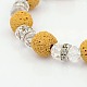 Braccialetti di perle di roccia lavica sintetica alla moda BJEW-G431-M1-3