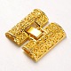 Alloy Filigree Fold Over Clasps PALLOY-A061-02G-1