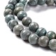 Natürliche Silber Linie Jaspis Perlen Stränge G-P451-02B-E-4