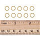真鍮製オープンタイプ丸カン  丸い輪  ゴールドカラー  18ゲージ  8x1mm  内径：6mm KK-FS0001-23B-6