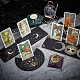 GORGECRAFT 4 Pieces Wooden Tarot Card Stand Holder Moon Lotus Tree of Life Pattern Tarot Card Black Altar Stand Rectangle Moon Shape Tarot Card Display Holder for Witch Divination Ceremonial Supplies DJEW-GF0001-48A-4