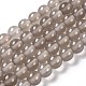 Gris agate brins de perles naturelles G-R193-12-6mm-1