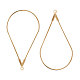 BENECREAT 30 PCS 18K Gold Plated Teardrop Shape Beading Hoop Earrings for Valentine's Day KK-BC0003-72G-1