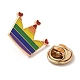 Alfileres de esmalte con tema de arcoíris del orgullo JEWB-G031-01N-3