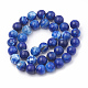 Chapelets de perles en agate craquelée naturelle teintée G-T100-01A-2