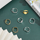 Chgcraft 32 piezas 2 colores componentes de anillos de dedo de latón ajustables KK-CA0002-37-4