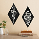 CRASPIRE 3pcs Snake Flower Witchy Wall Decor Wooden Minimalist Wooden Wall Art Black Gothic Farmhouse Rustic Boho Tarot Pendulum Mystic Hanging Sign for Home Bedroom Living Room Gallery 6.7 x 11.8in AJEW-WH0249-013-5