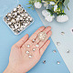 SUNNYCLUE 1 Box 200Pcs Silver Bead Caps 10mm Bead Bail Cap Bead End Caps Dangle Charm Connector Round Bail for Jewelry Making Necklace Earrings Bracelet Women DIY Glass Ball Charms Pearl Crafts KY-SC0001-68P-3