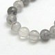 Pierre naturelle quartz nuageux brins de perles rondes X-G-O021-6mm-03B-2