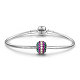 Tinysand rondelle placcato rodio 925 perline europee in argento sterling TS-C-023-2